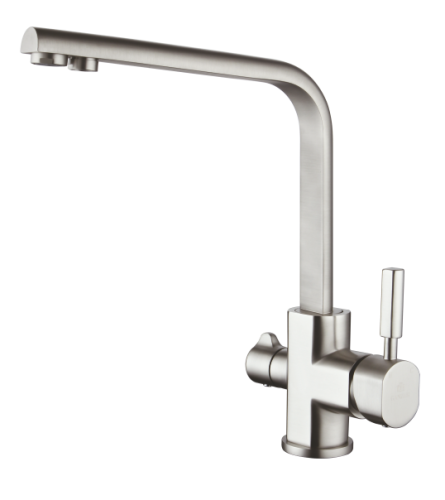 16034-G Смеситель для кухни на две воды (САТИН) "GANZER" (10/1шт)