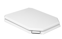 Крышка массив для подвесного унитаза Vogue микролифт CHROME_Комплект