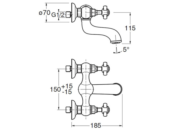 Смеситель для раковины CRISTINA LONDRA LD41251