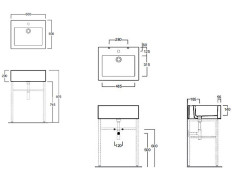 Раковина подвесная/накладная SIMAS FROZEN FZ 10 bia/1 hole