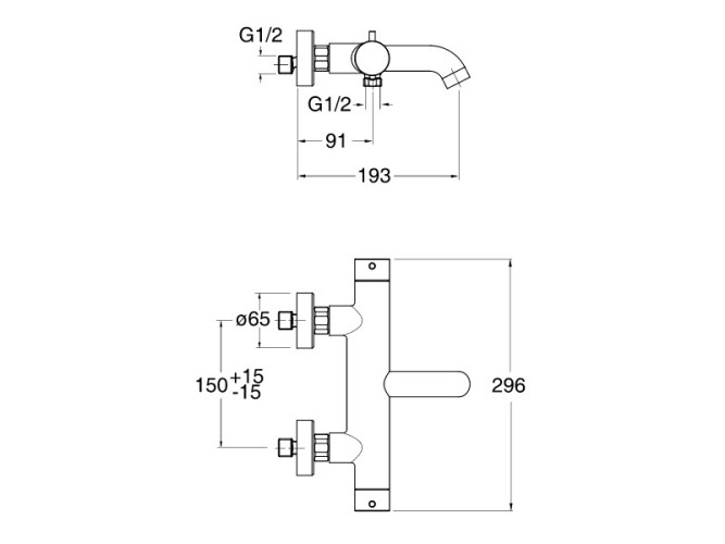Смеситель для ванны CRISTINA TRICOLORE VERDE TV15713
