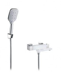 393533-F Смеситель термостат. для ванны (БЕЛЫЙ)  ViEiR (6/1шт)