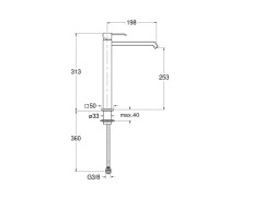 Смеситель для раковины CRISTINA QUADRI QM92851