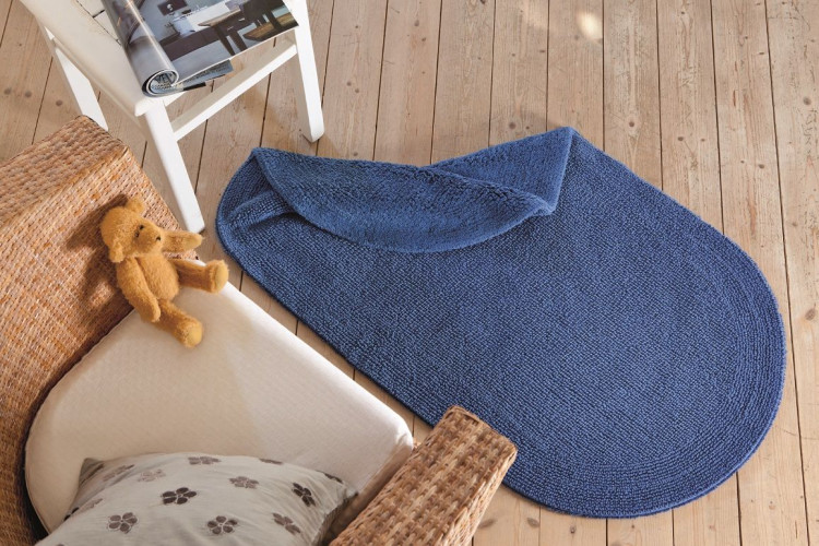 Batex Duo Cotton, двухсторонний овальный коврик из 100% хлопка, размер 80x160 см, цвет натуральный