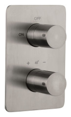 Emmevi Filoinox, однорычажный встраиваемый термостатический смеситель для душа с дивертером, на 2 выхода, из нержавеющей стали