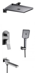 36099-P Смеситель встраиваемый для душа с 3-функ. (ГРАФИТ) HansenPRO (5/1шт)