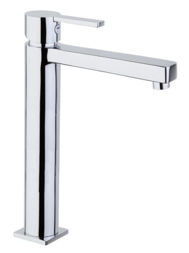 Fiore Katana, высокий однорычажный смеситель для раковины с донным клапаном, цвет хром