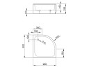 Душевой акриловый поддон RADAWAY SAMOS 4S99300-03