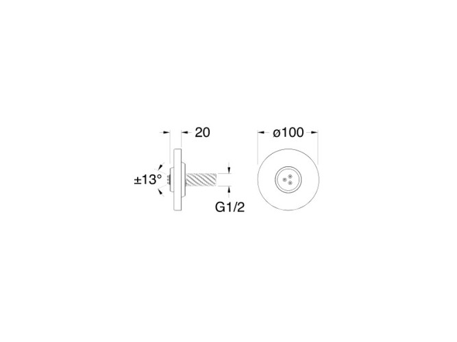 Душевая форсунка CRISTINA Thermostatic external parts XX83328
