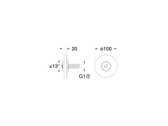Душевая форсунка CRISTINA Thermostatic external parts XX83328