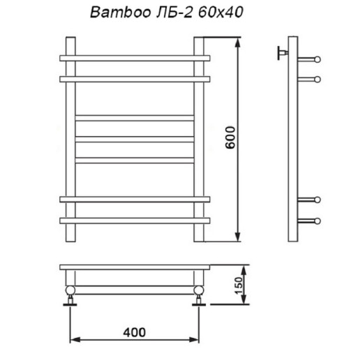 Полотенцесушитель Ника BAMBOO ЛБ-2 60/40