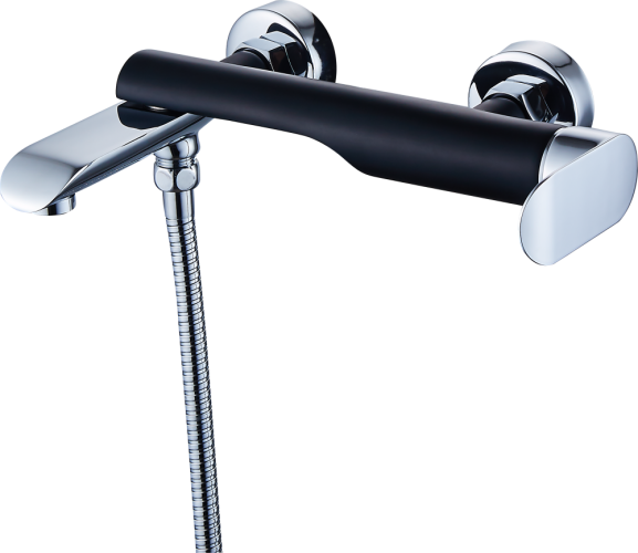 22031-C Смеситель од. для ванны (ЧЕРНЫЙ) GANZER (8/1шт)