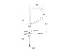 Смеситель для кухни CRISTINA KITCHEN KW52251