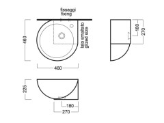 Раковина подвесная/угловая HATRIA YOU&ME Y0H601
