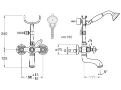 Смеситель для ванны CRISTINA LONDRA LD10192
