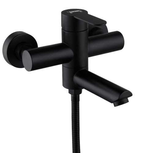 30032-C Смес. од. из НЕРЖ. для ванны (ЧЕРНЫЙ) HANSEN  (10/1шт)