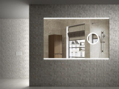 Зеркало Vallessi с увеличением и подсветкой 80*70, IP24