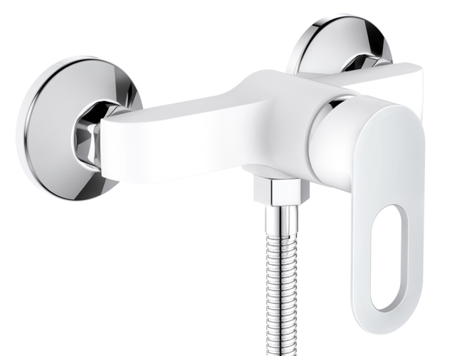 20018-F Смеситель для душевой кабины (БЕЛЫЙ) HANSEN  (10/1шт)