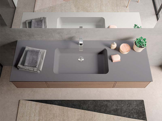 Раковина на тумбу BERLONI BAGNO SUITE  LAVQADINCXR58 129