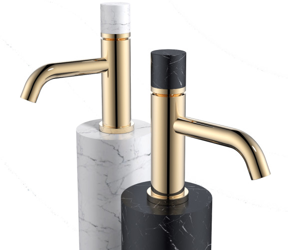 Смеситель STICK для умыв.низ.GOLD MRAMOR BLACK_Комплект