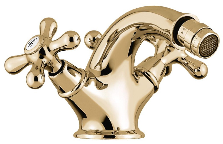 Emmevi Deco Classic, смеситель с донным клапаном для биде, цвет бронза