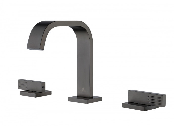 01115-Q Смеситель на борт раковины (3-отв,ГРАФИТ) GANZER (10/1шт)