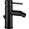 Emmevi Piper, однорычажный смеситель для биде с донным клапаном, цвет черный матовый