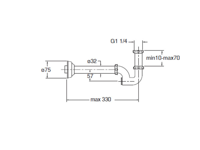 Объединенный сифон для раковины и биде CRISTINA Сифоны AC20551