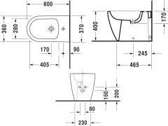 Биде напольное DURAVIT ME BY STARCK 2289100000