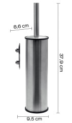 Gedy Project, настенный металлический ерш, цвет зачищенный хром