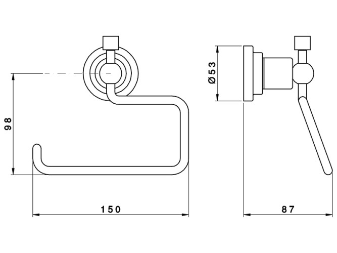 Держатель туалетной бумаги NICOLAZZI M.CROCE 1492CR27