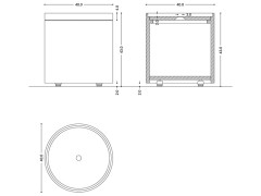 Крышка для пуфа CIELO ELLE  ELCTL AN