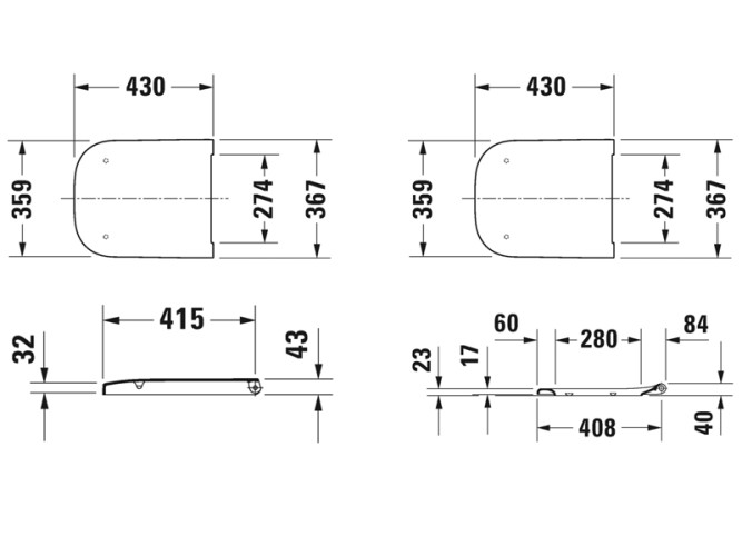 Крышка сиденье с микролифтом DURAVIT HAPPY D.2 0064590000
