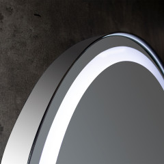 Xpertials Olek Led Redondo, круглое зеркало Led 80 см: датчик подсветки с диммером и датчик антизапотевания, профиль хром