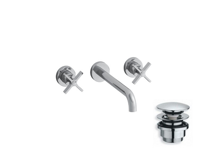 Наружные части настенного смесителя для раковины CRISTINA CROSS ROAD CR24377