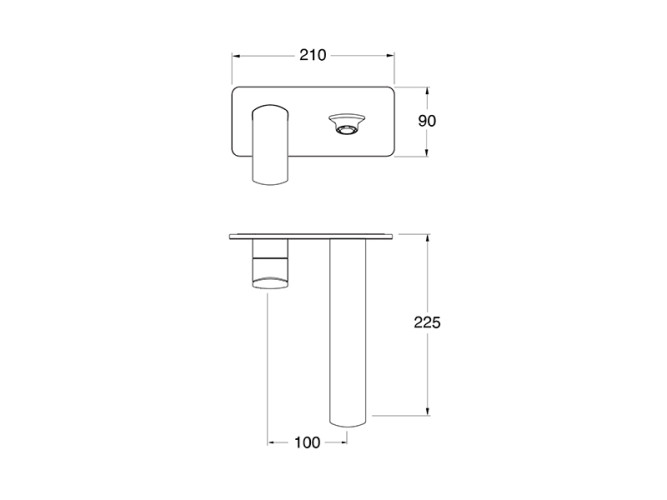 Смеситель для раковины настенный CRISTINA PROFILO PF94851