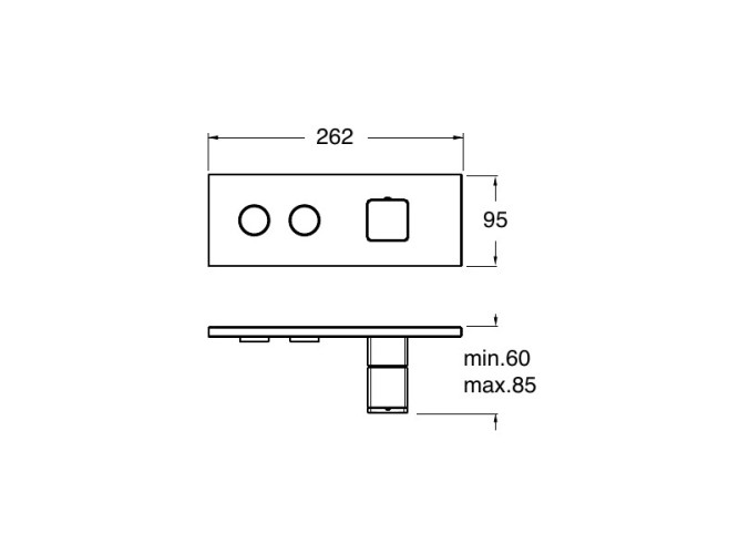 Наружный комплект для термостатического смесителя для душа CRISTINA THERMO UP XQ71272