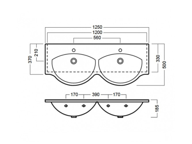 Раковина подвесная\встраиваемая HATRIA SOPHIE Y0Q501