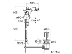 Смеситель для биде CRISTINA IMPERO IM31152