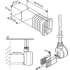 Аксессуар для скрытия кабеля (белый RAL9016, пластик)