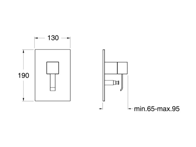 Внешние части смесителя для душа CRISTINA QUADRI QM68913