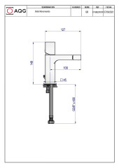 AQG QB, однорычажный смеситель для биде  без донного клапана, цвет хром