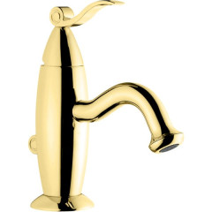 Emmevi Abel, смеситель с донным клапаном для раковины, цвет золото