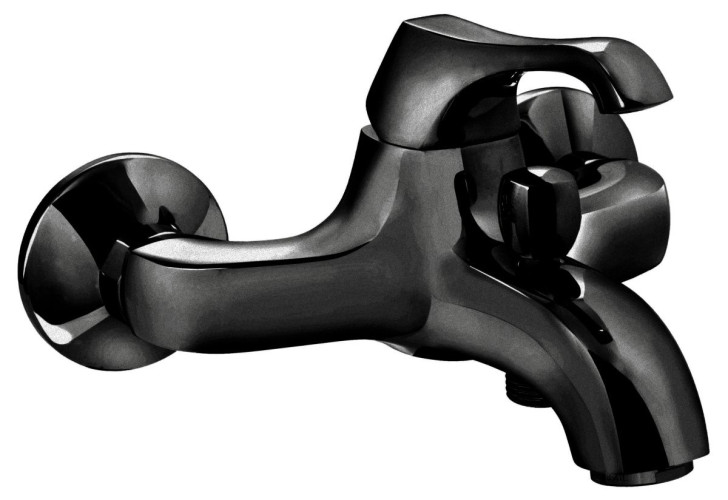 Emmevi Ares, однорычажный смеситель для ванны (излив 17,1 см), без набора для душа, цвет черный матовый