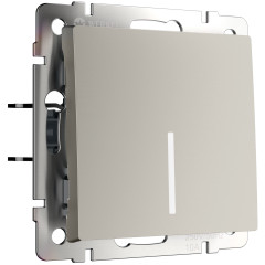 Выключатель одноклавишный с подсветкой (дымчатый) W1210104