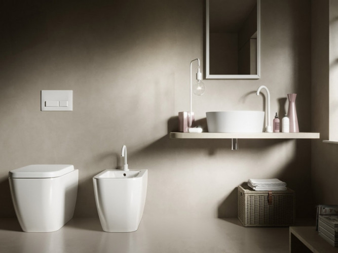 Унитаз приставной безободковый HATRIA BIANCA Y3AL01