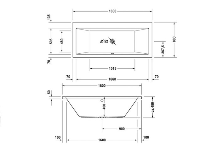 Ванна акриловая DURAVIT VERO 700135000000000