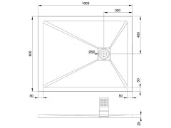 Душевой поддон с решеткой Scarabeo STEP 3011/23
