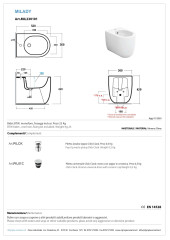 Olympia Milady, напольное биде 52x37xh42, цвет черный глянцевый