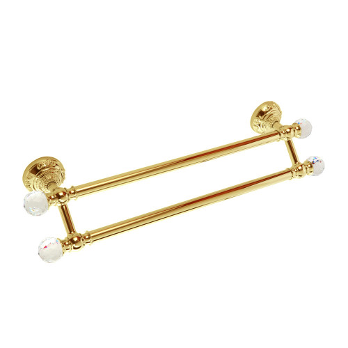 Полотенцедержатель двойной L60 cm, золото/Swarovski Migliore Cristalia